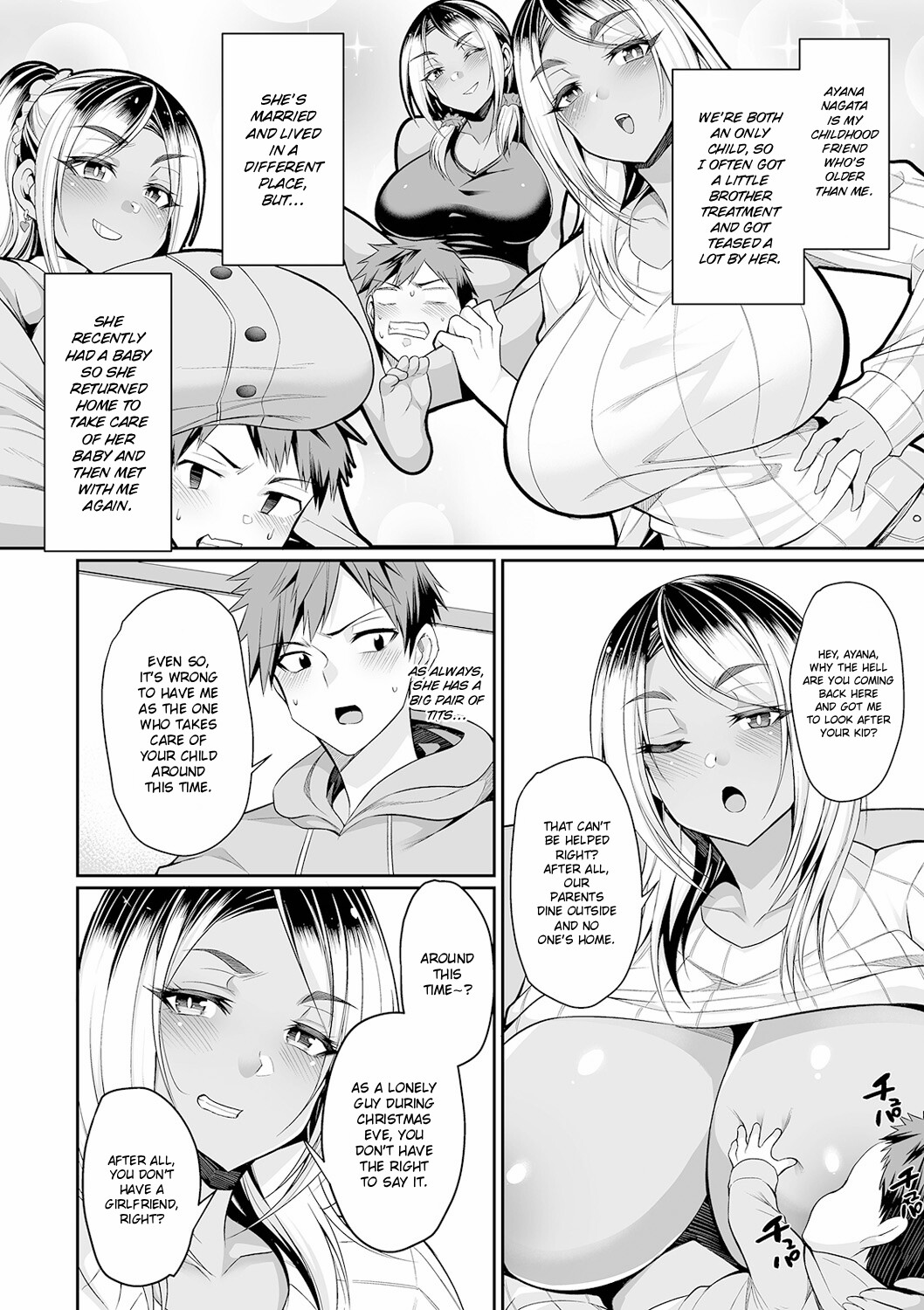 Hentai Manga Comic-Gal Mommy, Milk, and Holy Night-Read-2